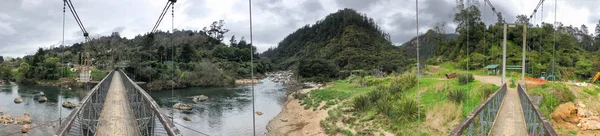 Karangahake Gorge Vista Panorâmica Sobre Dia Nebuloso Inverno Coromandel Nova — Fotografia de Stock