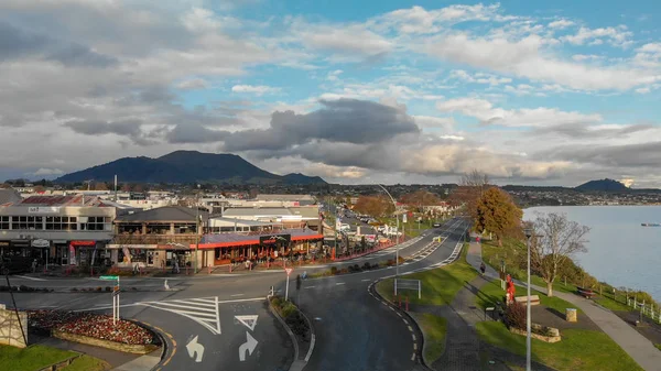 Rotorua Skyline Vista Aerea Inverno Nuova Zelanda — Foto Stock