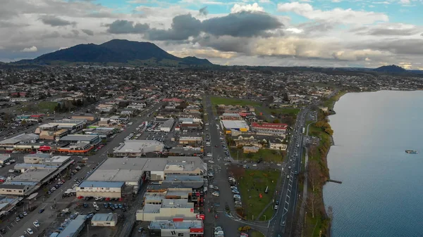 Rotorua Skyline Luftaufnahme Winter Neuseeland — Stockfoto