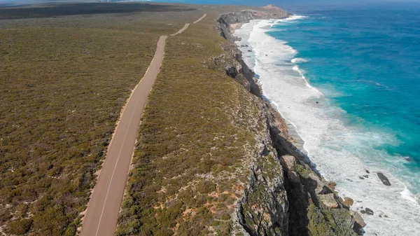 Piękny Widok Lotu Ptaka Wybrzeża Flinders Chase National Park Kangaroo — Zdjęcie stockowe