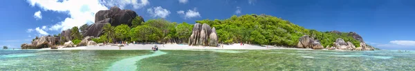 Prachtig Panoramisch Uitzicht Van Anse Source Argent Beach Digue Seychellen — Stockfoto