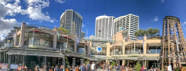 Sydney Oostenrijk August 2018 Inwoners Toeristen Genieten Van Darling Harbour — Stockfoto