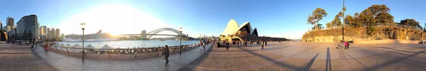 Sydney Augusti 2018 Panoramautsikt Över Sydneys Hamn Med Operahuset Och — Stockfoto