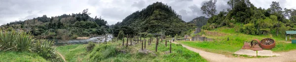 Gorge Karangahake Vue Panoramique Par Une Journée Nuageuse Hiver Coromandel — Photo