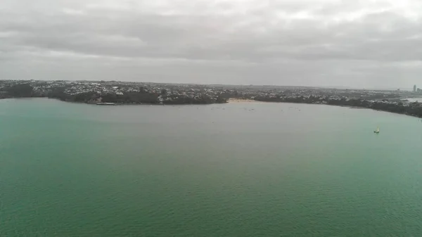 Auckland Panoramic Aerial View City Bridge Skyline New Zealand — Stock Photo, Image