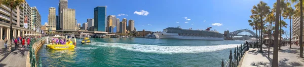Sydney Sierpień 2018 Panorama Sydney Harbor Promenady Miasto Przyciąga Turystów — Zdjęcie stockowe