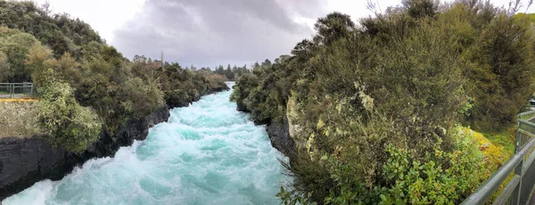 Huka Falls Panoramatický Pohled Taupo Nový Zéland — Stock fotografie