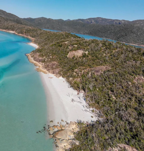 Whitehaven Beach Vista Aérea Panorámica Queensland — Foto de Stock