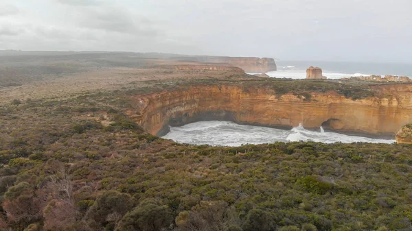 Aerial View Loch Ard Gorge Rock Formations Australia — Stock Photo, Image