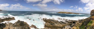 Admirals Arch lookout panoramic coastline view, Flinders Chase National Park, Kangaroo Island. clipart