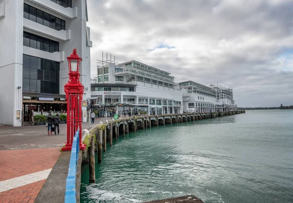 Auckland Nieuw Zeeland Augustus 2018 Waterkant Van Stad Een Bewolkte — Stockfoto