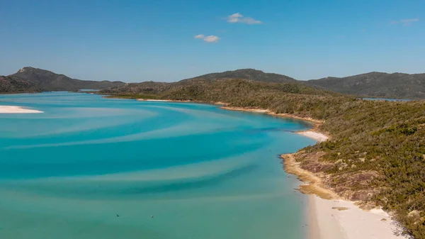 Vista Aérea Panorámica Whitehaven Beach Queensland Australia — Foto de Stock