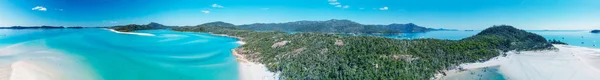 Panorama Flygfoto Över Whitehaven Beach Queensland Australien — Stockfoto