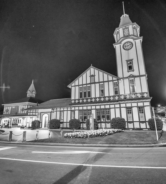 Rotorua Bezoekerscentrum Nachts Nieuw Zeeland — Stockfoto