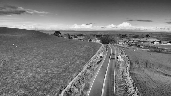 Área Hobbiton Matamata Nueva Zelanda Vista Panorámica Aérea Hermosas Colinas — Foto de Stock