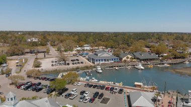 Bahar sezonu, Güney Carolina Georgetown havadan görünümü.