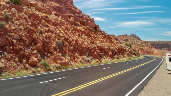 Vackra Amerikanska Canyon Flygfoto Solig Sommardag — Stockfoto