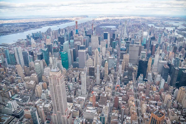 Nueva York Diciembre 2018 Nueva York Desde Cielo Vista Manhattan — Foto de Stock