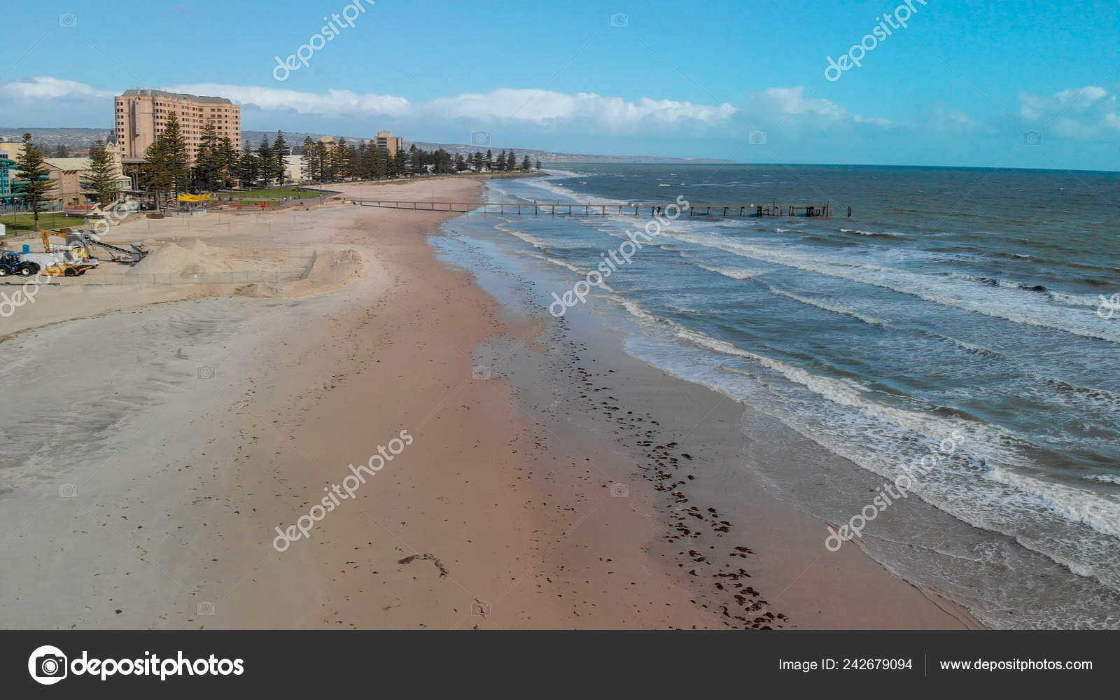 Beautiful Aerial View Glenelg Adelaide South Australia — Stock Photo