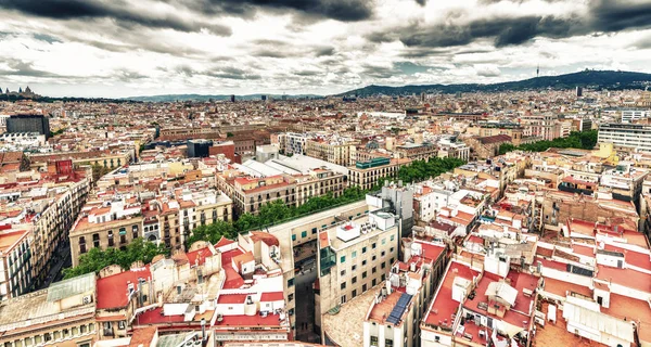 Barcelona Luftaufnahme Vom Dach Passeig Gracia — Stockfoto