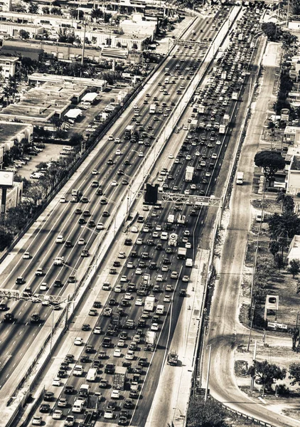 Aerial View Miami Interstate Airplane Window — Stock Photo, Image