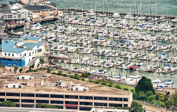 旧金山港航观与停靠船 — 图库照片