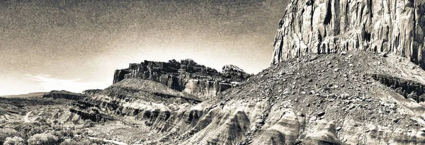 Vue Aérienne Magnifique Canyon Avec Des Montagnes Rouges — Photo