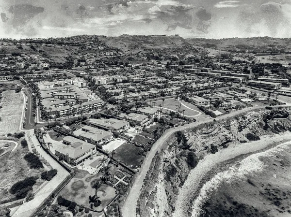 Rancho Palos Verdes Uit Hemel Panoramische Luchtfoto Van Californië Kust — Stockfoto