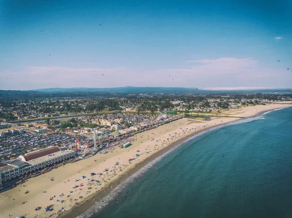 Santa Cruz California Hermosa Vista Aérea Panorámica Costa —  Fotos de Stock