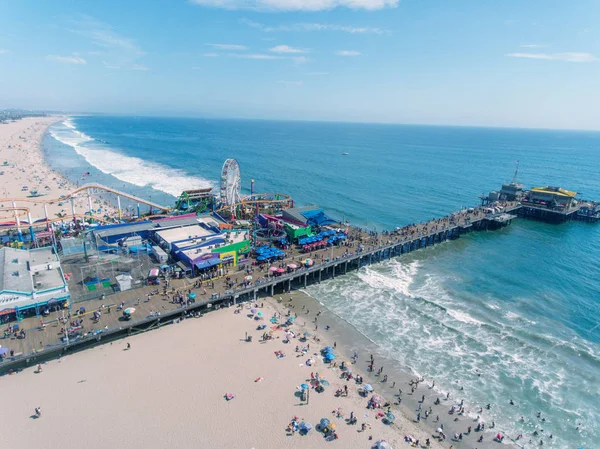 Aerial View Santa Monica Beach Skyline California Usa — Stock Photo, Image