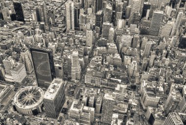 New York City gökten, Manhattan view helikopter.