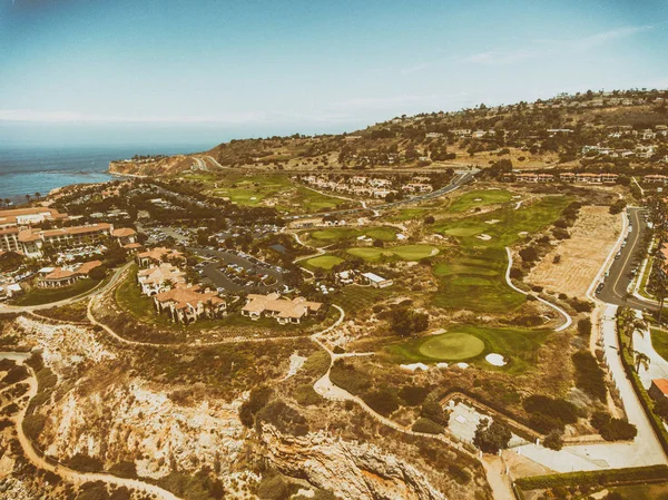 Rancho Palos Verdes Desde Cielo Vista Panorámica Aérea Costa California — Foto de Stock