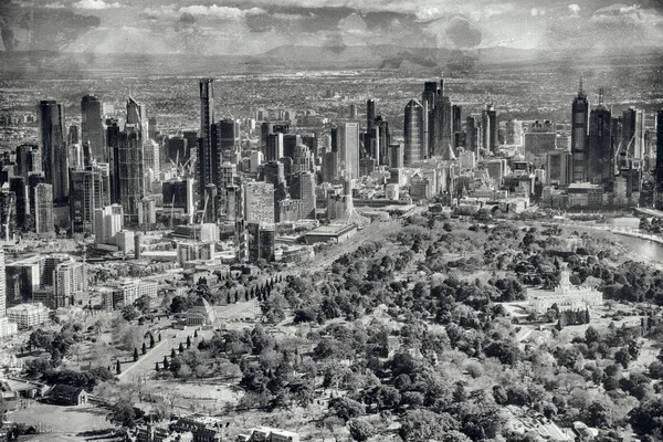 Melbourne Septiembre 2018 Vista Aérea Ciudad Desde Helicóptero Melbourne Atrae — Foto de Stock