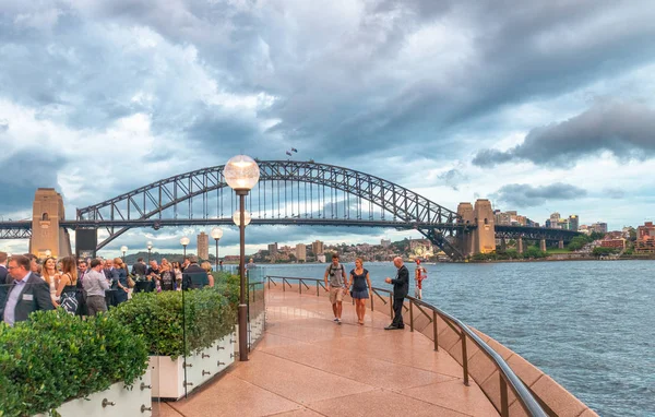 Sydney Austrália Novembro 2015 City Harbor Bridge Sunset Cidade Atrai — Fotografia de Stock