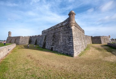St Augustine San Marcos Castle güzel güneşli bir günde Florida.