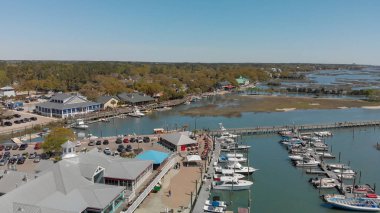 Bahar sezonu, Güney Carolina Georgetown havadan görünümü.