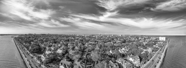 南卡罗来纳州查尔斯顿天际线全景鸟瞰图 — 图库照片