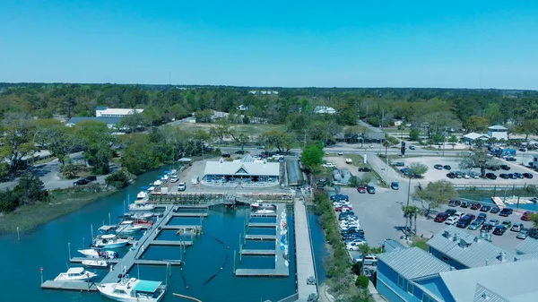 Georgetown South Carolina Panorama Luftaufnahme Bei Sonnenuntergang — Stockfoto