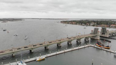 St Augustine aslan Bridge panoramik havadan görünümü.