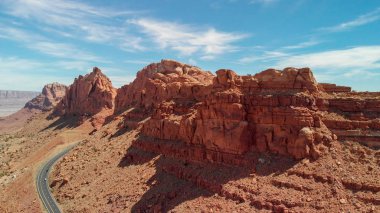 Hava panoramik Utah Kanyon yaz sezonu, ABD