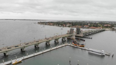 St Augustine aslan Bridge panoramik havadan görünümü.
