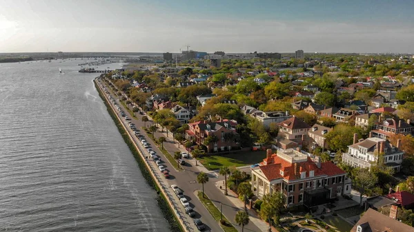 Charleston havadan görünümü, Güney Carolina bahar sezonu.