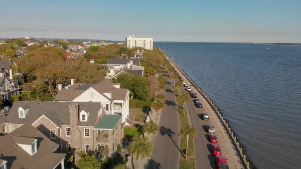 Hava panoramik manzarası Charleston, Güney Karolina.
