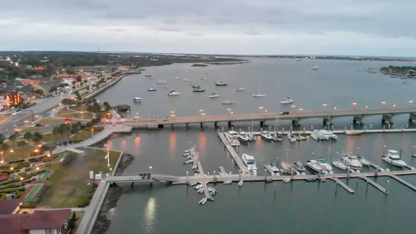 Svatý Augustýn Letecký Panoramatický Výhled Florida — Stock fotografie