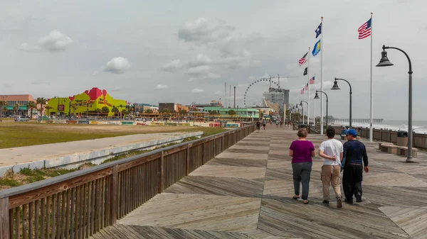 Myrtle Beach April 2018 Panoramische Skyline Und Küste Einem Bewölkten — Stockfoto