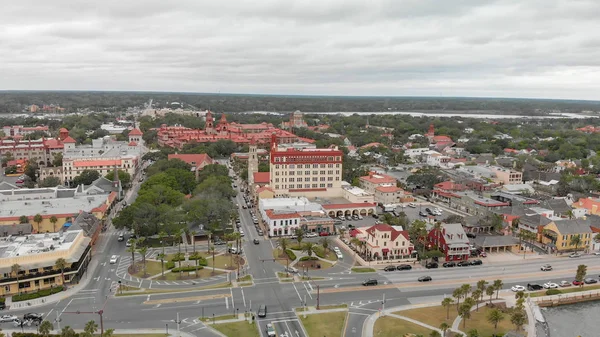 Воздушный Вид Горизонт Святого Августина Закате Флорида — стоковое фото