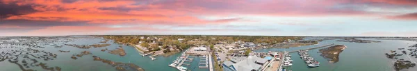 Panoramisch Luchtfoto Van Georgetown Skyline South Carolina Usa — Stockfoto