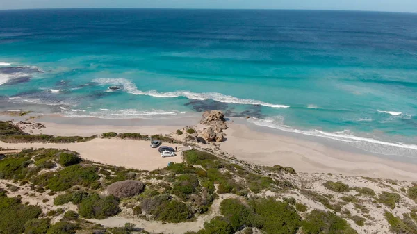 Pennington Bay Słoneczny Dzień Kangaroo Island Widok Pięknej Plaży Krystalicznie — Zdjęcie stockowe