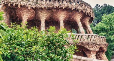 Parc Guell mimari Barcelona, İspanya.