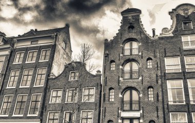 Amsterdam binalar, Hollanda.